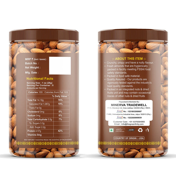 GreenFinity Premium Dry Fruits Combo Pack | Almonds, Cashews, Pistachios & Green Raisins | 200g Each | Healthy Snacks & Corporate Gifting