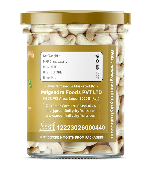 GreenFinity Premium Cashew Nuts 400g [200g x 2]