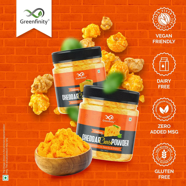 GreenFinity Cheddar Cheese Powder 250g (Pack of 4)