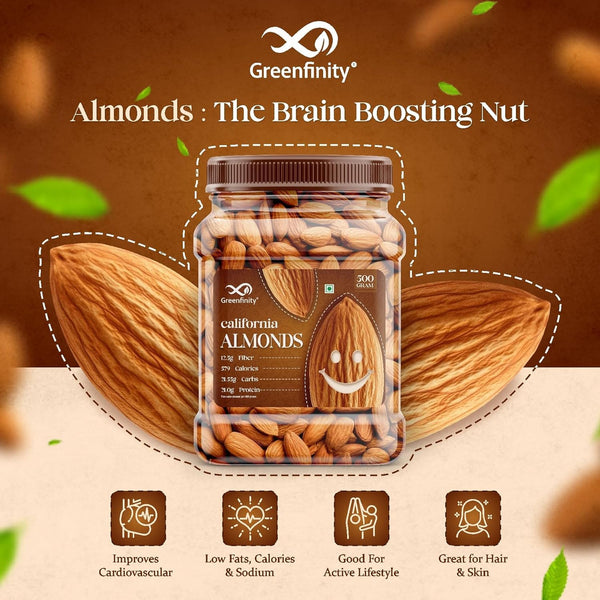 GreenFinity Fresh Almonds 500g