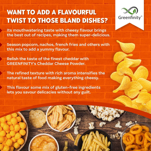 GreenFinity Cheddar Cheese Powder 250g (Pack of 4)